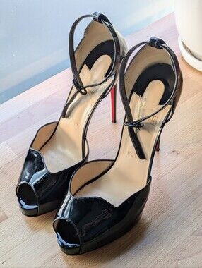 Christian Louboutin Aketata 120mm Patent Black